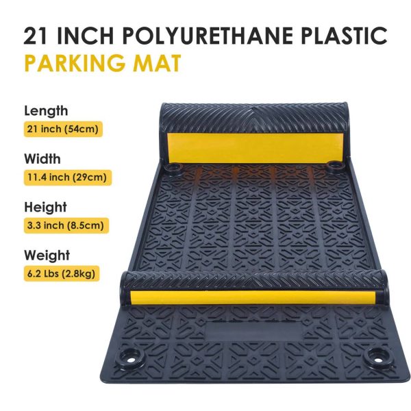 Rubber Parking Mat with 3M Self-Adhesive Tape and Install Kits Product dimensions