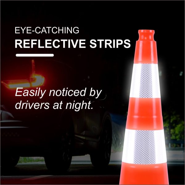 HIGH VISIBILITY : Reflective tapes comply with ASTM TYPE IV standard, It is very eye-catching both day and night, providing a good warning effect.