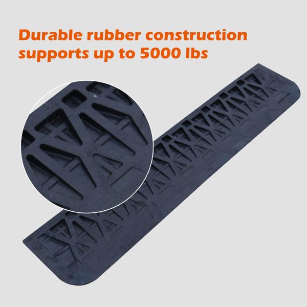 Durable rubber construction supports up to 5000 lbs