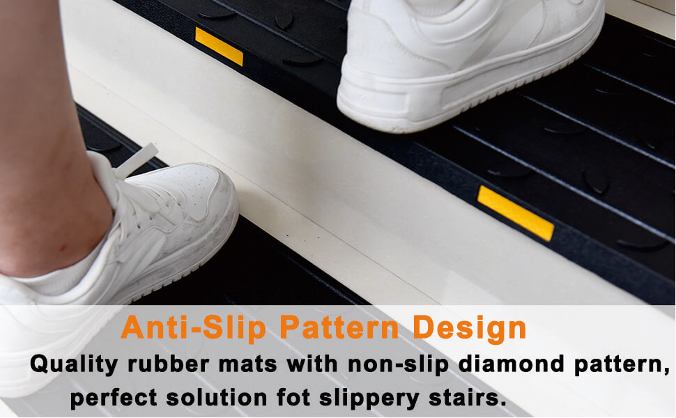 Anti-Slip Pattern Design; Covered with diamond-shaped skid bars without sliding and falling;