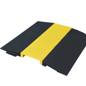 Threshold Bridge Ramp ADA Cable Ramp; The traditional black yellow offers greater visibility at night and in low-light conditions.