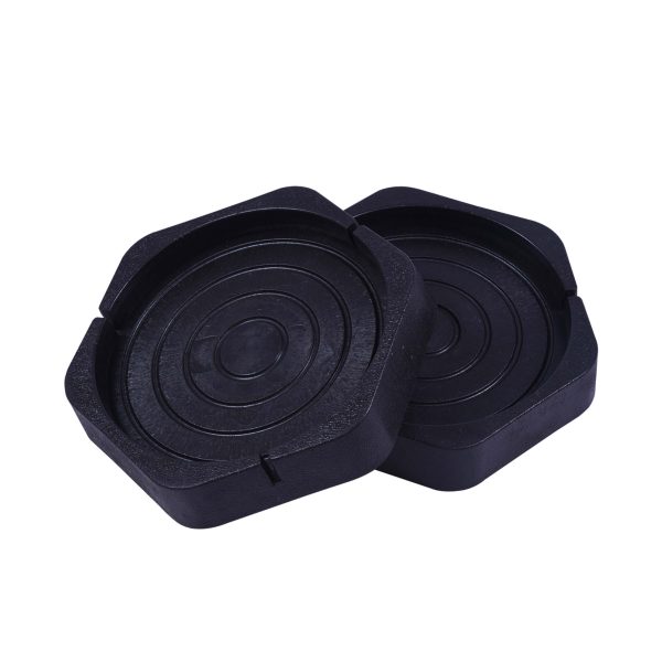 2 PCS RV Leveling Pads Protect your metal landing legs from damage from gravel, concrete, asphalt and the environment; Made of durable tire rubber;