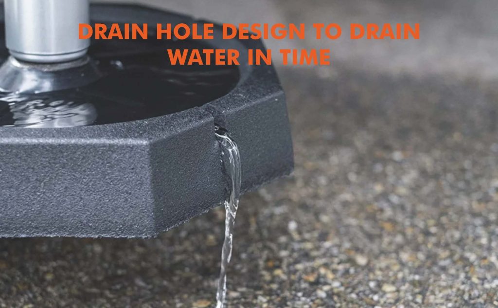 The drainage hole design can drain water in time, so there is no need to worry about water accumulation on rainy days.