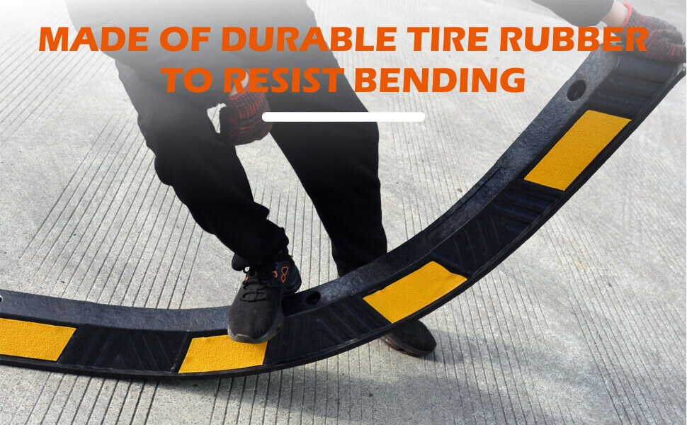 MADE OF DURABLE TIRE RUBBER TO RESISTBENDING